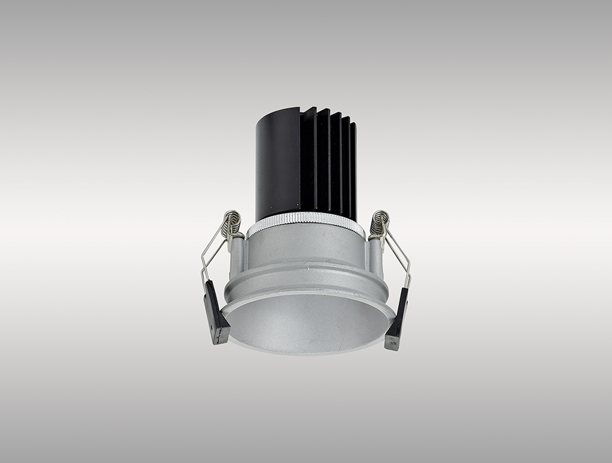Bania 12 Powered by Tridonic  12W 2700K 1200lm 36° CRI>90 LED Engine, 350mA Silver Fixed Recessed Spotlight, IP20 DM201695  Dlux Bania 12